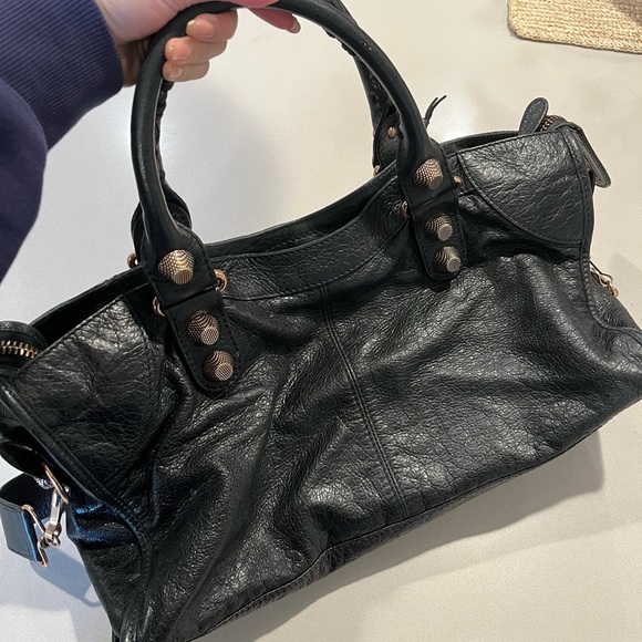 Balenciaga Classic Part Time Bag in Black with Rosegold Hardware - Picture 4 of 14